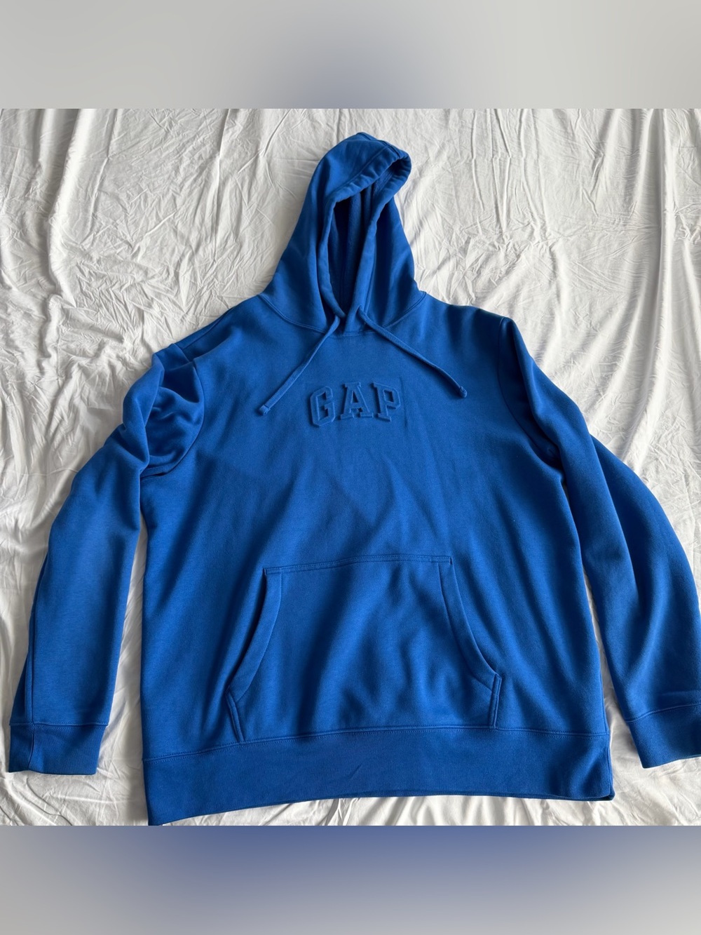 GAP Royal Blue Men's Embroidered Pullover Hoodie